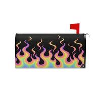 sanluoli Housses de boîte aux lettres décoratives colorées en forme de girafe de feu qui coule pour la Saint-Valentin, couvertures magnétiques uniques de boîte aux lettres de printemps, 52,8 x 64,5 cm