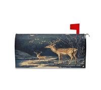 sanluoli Housses de boîte aux lettres décoratives esthétiques pour boîte aux lettres de Noël - Vert pêche - 52,8 x 64,5 cm