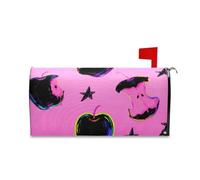 sanluoli Housses magnétiques décoratives pour boîte aux lettres - Motif pommes noires - Pour le printemps et le Nouvel An - 52,8 x 64,5 cm