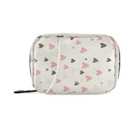 sanluoli Joli sac médical avec compartiments amovibles, organisateur pratique pour médicaments, noir et rose, Noir et rose, beau amour de la Saint-Valentin