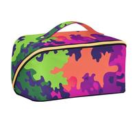 sanluoli Kale Roulette Trousse de toilette avec séparateurs Fermeture Éclair pour femme Vertical Autonome