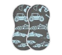 sanluoli Lot de 2 grands chiffons respirants en mousseline de coton bleu foncé et doux pour bébé garçon et fille 55,9 x 27,9 cm