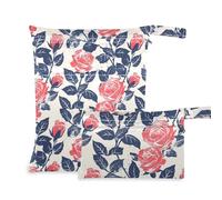 sanluoli Lot de 2 sacs lavables pour bébé avec poignées pour le bain, le yoga (thème plage nautique, océan, roses, safari)