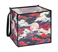 sanluoli Paniers de rangement pliables de style vintage américain Steam Wave Art pour literie 33 x 33 x 33 cm