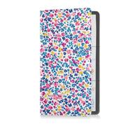 sanluoli Porte-cartes en cuir coloré pour permis de conduire, cartes et documents essentiels - Fleurs impressionnistes
