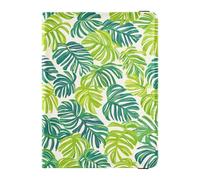 sanluoli Porte-passeport en cuir vert Monstera Deliciosa - Léger