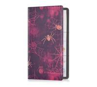 sanluoli Purple Web Porte-carte en cuir de qualité supérieure pour permis de conduire, cartes et documents essentiels