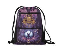 sanluoli Sac à dos de football avec cordon de serrage et poches en maille pour bouteille d'eau 45,7 x 33 cm