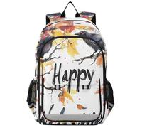 sanluoli Sac à dos de karaté pour enfants de 8 à 12 ans : sacs à livres réglables pour adolescents filles garçons de couleurs assorties - Chauve-souris noires Happy Halloween