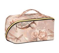 sanluoli Sac de voyage robuste en forme de tortue et reptile - Style réaliste - Or rose - Avec séparateurs - Pour femme - Accessoires de voyage