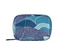 sanluoli Sac médical nautique bleu avec compartiments amovibles et pilulier - Grand format - Motif vagues nautiques - Bleu, Nautical Sea Waves Bleu