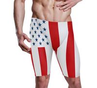 sanluoli Short de bain de compression longueur genou pour homme, Drapeau civil des États-Unis (utilisé par les citoyens souverains), S