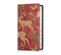 sanluoli Sweet Sika Boîte à gants en cuir synthétique pour documents et cartes d'identité Rouge