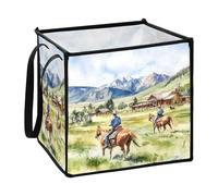 sanluoli The Cowboy Ranch in Montana Boîtes de rangement pour jouets essentiels 33 x 33 x 33 cm