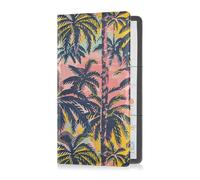 sanluoli Tropical Esthetics of Summer Atmosphere PU Leather Auto Immatriculation Assurance & ID Card Holder Vehicle Glove Box Organizer for Documents, Cards, Licence