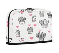 sanluoli Trousse à crayons de grande capacité extensible pour adolescents, voyage, cactus, ligne simple, art de la Saint-Valentin