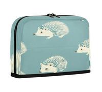 sanluoli Trousse à crayons de grande capacité - Grande capacité - Organisateur de rangement pour garçons - Style lent - Hérisson - Écume de mer - Bleu sarcelle