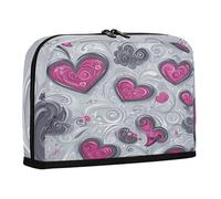 sanluoli Trousse à crayons de grande capacité pour fournitures scolaires Preppy - Gris violet - Saint-Valentin - Amour romantique