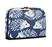 sanluoli Trousse à crayons de grande capacité pour homme - Style Henri - Hérisson - Bleu indigo