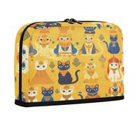 sanluoli Trousse à crayons de grande capacité pour infirmière, fournitures scolaires, style pharaon indien, chats
