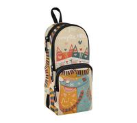 sanluoli Trousse à crayons en nylon 3 compartiments avec fermeture éclair - Motif chats mignons You Complete Me - 1600 ml