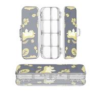sanluoli Trousse à crayons en plastique transparent à 2 couches pour fournitures de papeterie, motif écureuil, noisette, vert citron et bleu marine