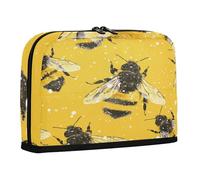 sanluoli Trousse de rangement verticale de grande capacité avec plusieurs fentes pour l'école préparée, jolies abeilles scintillantes