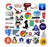 Sanmatic Autocollants Lot 108Pcs Stickers pour Ordinateur Portable Langage Autocollant de Programmation Développeur Logo IT, C++, Python, Linux, Swift, Geeks, Hackers, Coders
