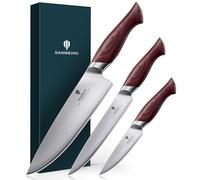 SANMEIHO Set de 3 Couteaux de Cuisine Japonais, Ensemble de Couteaux