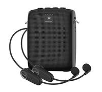SANMIC Mini amplificateur de voix sans fil avec deux microphones Bluetooth, haut-parleur mégaphone portable, système de sonorisation rechargeable pour l'enseignement, petit haut-parleur rechargeable