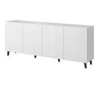 Sanna - buffet bas - 200 cm - style contemporain - Blanc