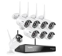 SANNCE 8CH 3MP système de sécurité caméra sans Fil NVR WiFi H.264+ No HDD avec 8 caméra 3MP NVR Enregistreur de Surveillance enregistreur extérieur détection de Mouvement