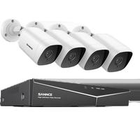 SANNCE 8CH DVR Kit, 1080P haute résolution, vision nocturne jusqu'à 30m, 8CH 4PCS DVR Kit-a, 4T