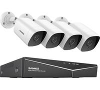SANNCE 8CH DVR Système CCTV, Résolution 5MP, Détection de mouvement, 1080P 4PCS DVR Kit-a, 4T