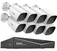 SANNCE 8CH DVR Système CCTV, Résolution 5MP, Détection de mouvement, 1080P 8PCS DVR Kit-a, 1T