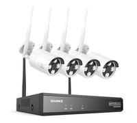 SANNCE 8MP Système de Surveillance Sans Fil 16 Canaux CCTV 4K Extérieur Maison avec Enregistreur NVR sans Disque Dur