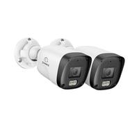 SANNCE Lot de 2 caméras de surveillance 2K POE CCTV avec audio, non autonome, caméra de sécurité extérieure, objectif 4 mm, vision nocturne 20 m, IP67, détection de mouvement, sans adaptateur secteur