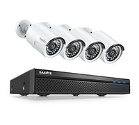 SANNCE PoE 8CH NVR 4K HD Kit de vidéosurveillance, Filaire, 3MP 4 IP Caméra de Sécurité avec Système de Vidéo Surveillance LED, EXIR Vision Nocturne jusqu'à 30 m