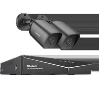 SANNCE Système CCTV, 4 canaux DVR, 1080P IR vision nocturne, 2pcs caméra, 2T