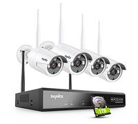 SANNCE Système de Caméras de Surveillance sans Fil, NVR 8 Canaux 5MP, 4 Caméras IP de Sécurité Extérieures 3MP avec P2P, Audio Unidirectionnel, Disque Dur de 1 to Préinstallé