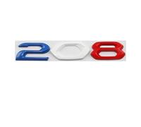 SANNIFA Auto Emblème Logo pour Peugeot 208,Voiture Avant Pare-Chocs Arrière Tronc Emblème Autocollant Accessoiresde Style Voiture,C