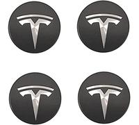 SANNITOU 4 Pack de Autocollants de Capuchon de Roue pour Tesla Model 3 X S 56mm,Autocollant de Capuchon de Jante de Pneu,Capuchon de Moyeu,Autocollant de Badge,D