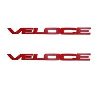 SANNITOU Auto Emblème Logo pour Alfa Romeo Giulia Stelvio Veloce, Voiture Avant Pare-Chocs Arrière Tronc Emblème Autocollant Accessoiresde Style Voiture,Red