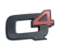 SANNITOU Auto Emblème Logo pour Alfa Romeo Stelvio Q4,Voiture Avant Pare-Chocs Arrière Tronc Emblème Autocollant Accessoiresde Style Voiture,B