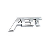 SANNITOU Auto Emblème Logo pour Audi A3 A4 A5 A6 A7 A8 Q3 Q5 Q7 TT RS,Voiture Avant Pare-Chocs Arrière Tronc Emblème Autocollant Accessoiresde Style Voiture,112 * 46mm-Silver