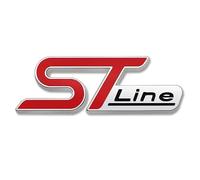 SANNITOU Auto Emblème Logo pour Ford St Line,Voiture Avant Pare-Chocs Arrière Tronc Emblème Autocollant Accessoiresde Style Voiture