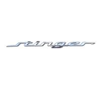SANNITOU Auto Emblème Logo pour Kia Stinger GT,Voiture Avant Pare-Chocs Arrière Tronc Emblème Autocollant Accessoiresde Style Voiture,Silver