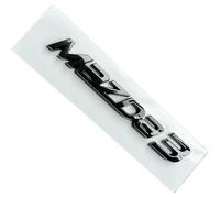 SANNITOU Auto Emblème Logo pour Mazda 3 2019-2023,Voiture Avant Pare-Chocs Arrière Tronc Emblème Autocollant Accessoiresde Style Voiture,Black