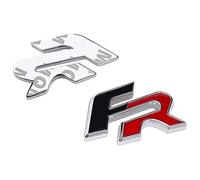 SANNITOU Auto Emblème Logo pour Seat Ibiza Altea Leon FR,Voiture Avant Pare-Chocs Arrière Tronc Emblème Autocollant Accessoiresde Style Voiture