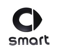 SANNITOU Auto Emblème Logo pour Smart 451 453 fortwo forfour,Voiture Avant Pare-Chocs Arrière Tronc Emblème Autocollant Accessoiresde Style Voiture,Black